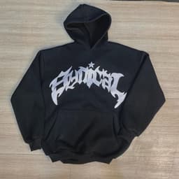 Hoodie oversize Angel Wing High Quality BLACK 3