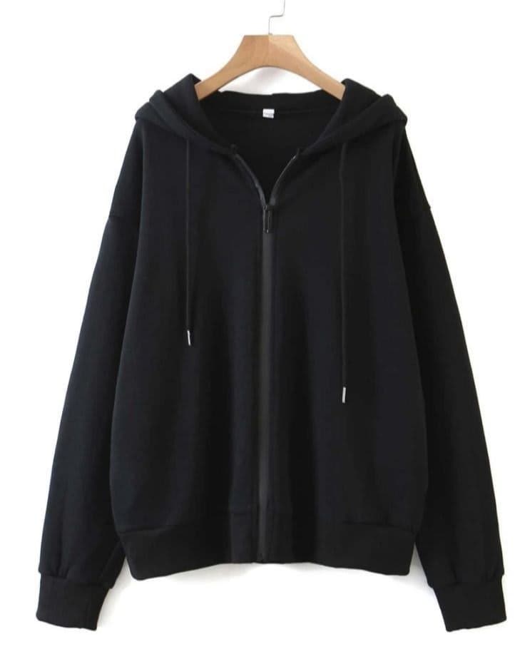 ZIP-IP HOODIE BLACK 